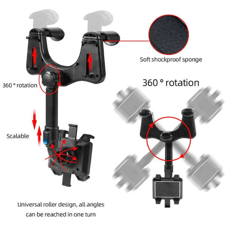 360° Rotatable Smart Phone Car Holder - Carbone&