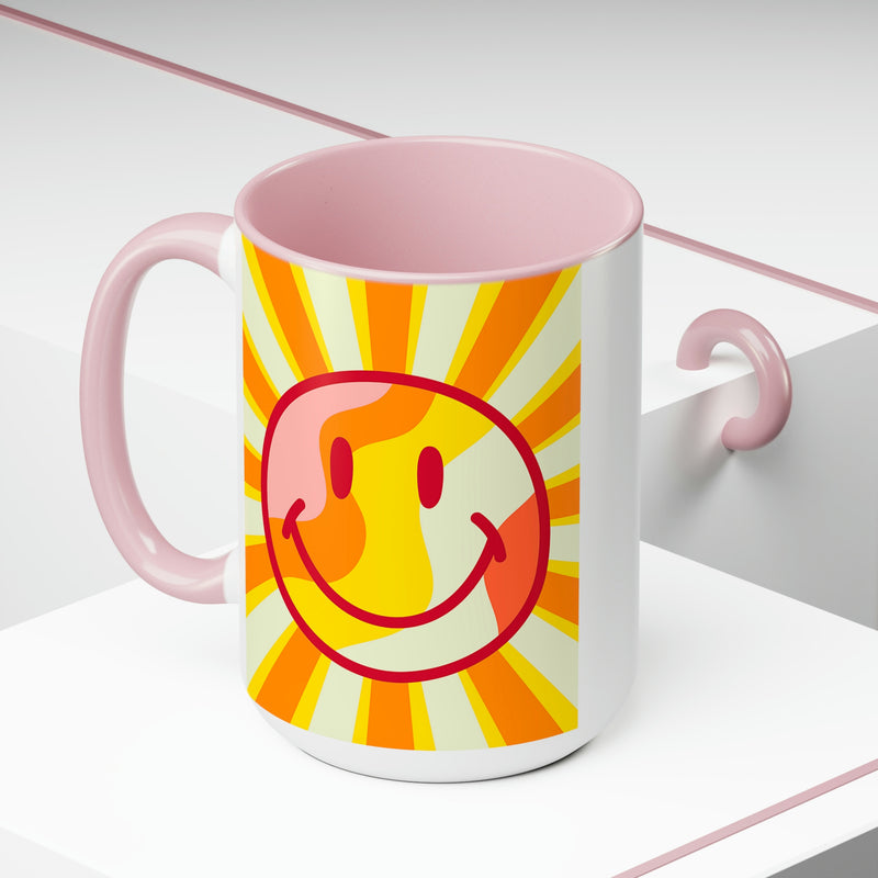 Sunshine Smiley Face Mugs, Sunshine Mug, Smily Face Mug