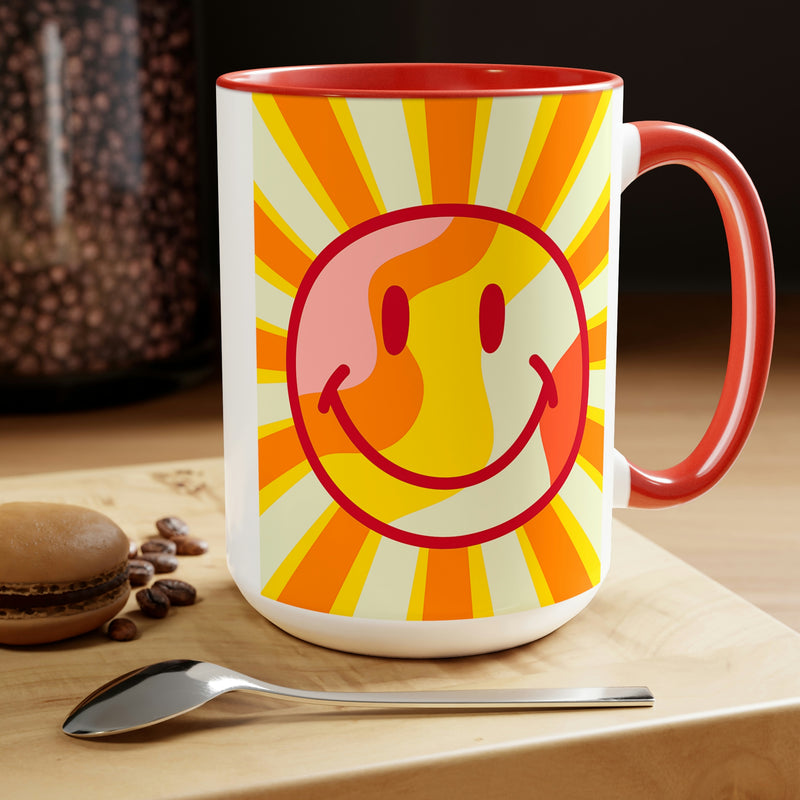 Sunshine Smiley Face Mugs, Sunshine Mug, Smily Face Mug