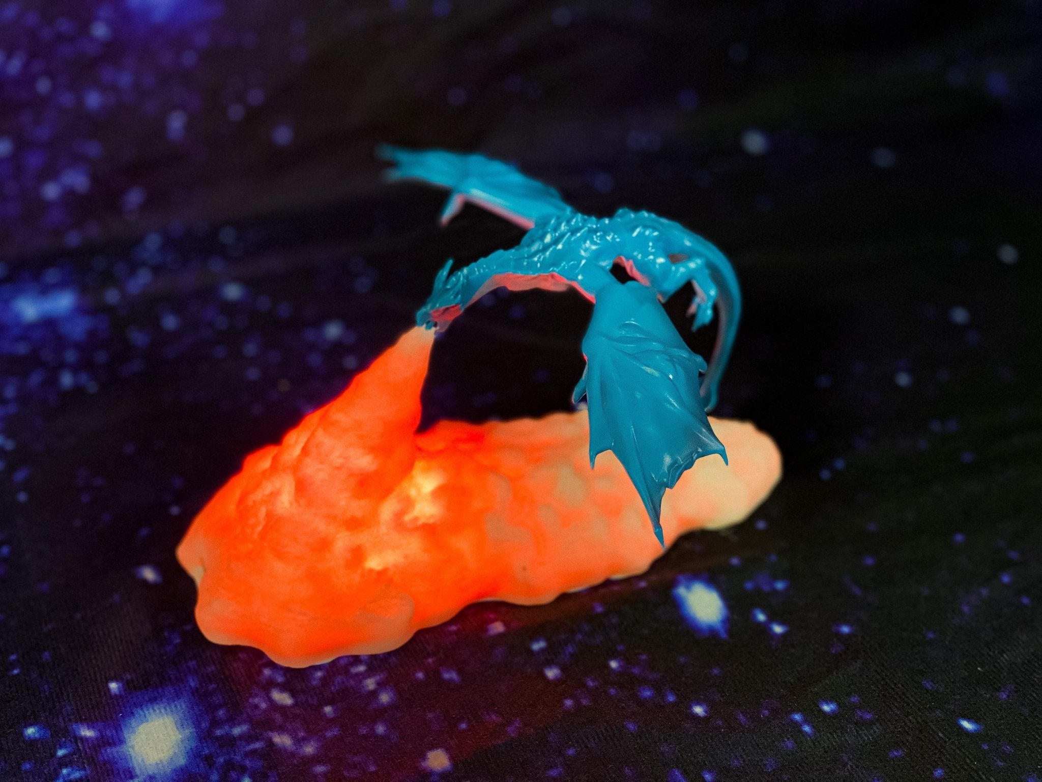 3D Printed Dragon LED Lamp - Carbone's Marketplace