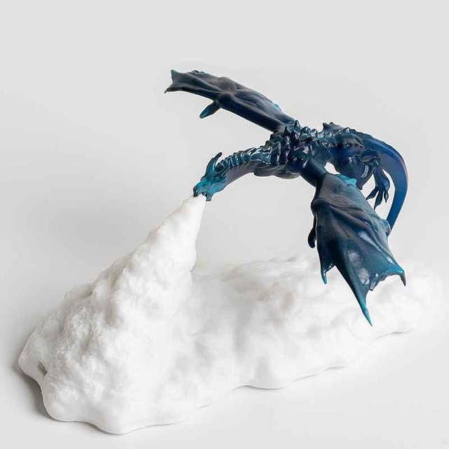 3D Printed Dragon LED Lamp - Carbone's Marketplace