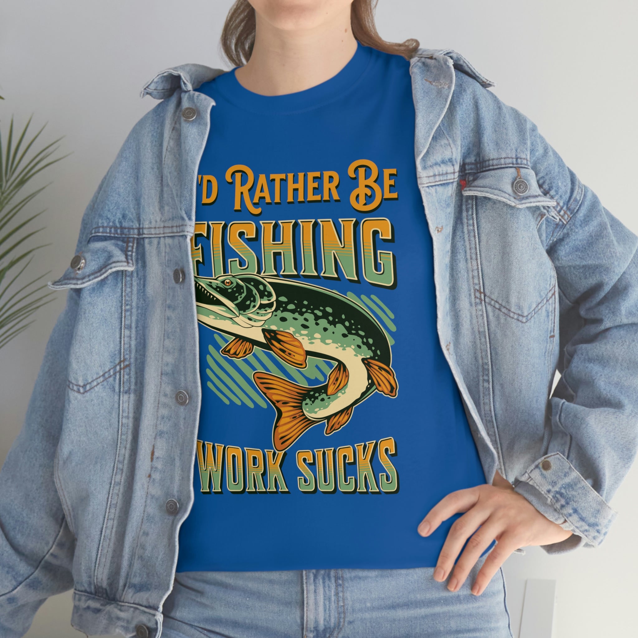 I'd Rather Be Fishing- Fun Shirt, Sport Shirt