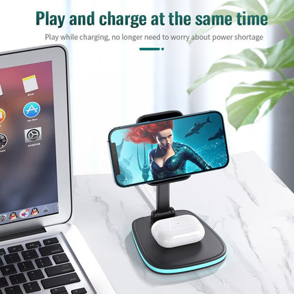 3in1 Magnetic Folding Wireless Charger - Carbone's Marketplace