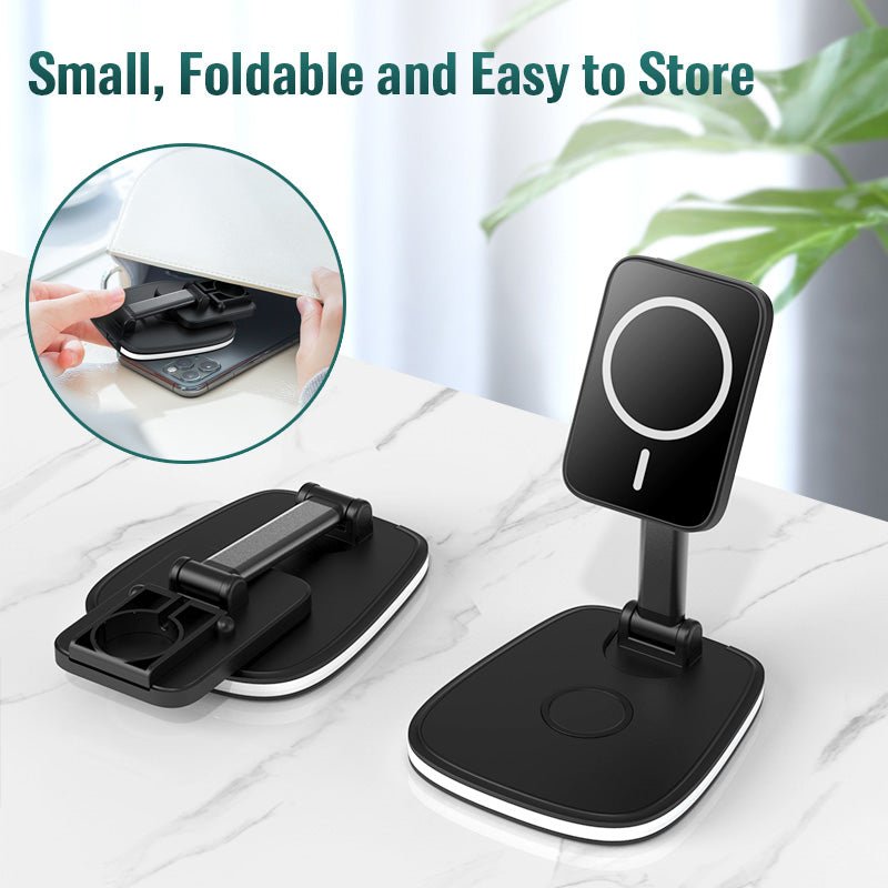 3in1 Magnetic Folding Wireless Charger - Carbone's Marketplace