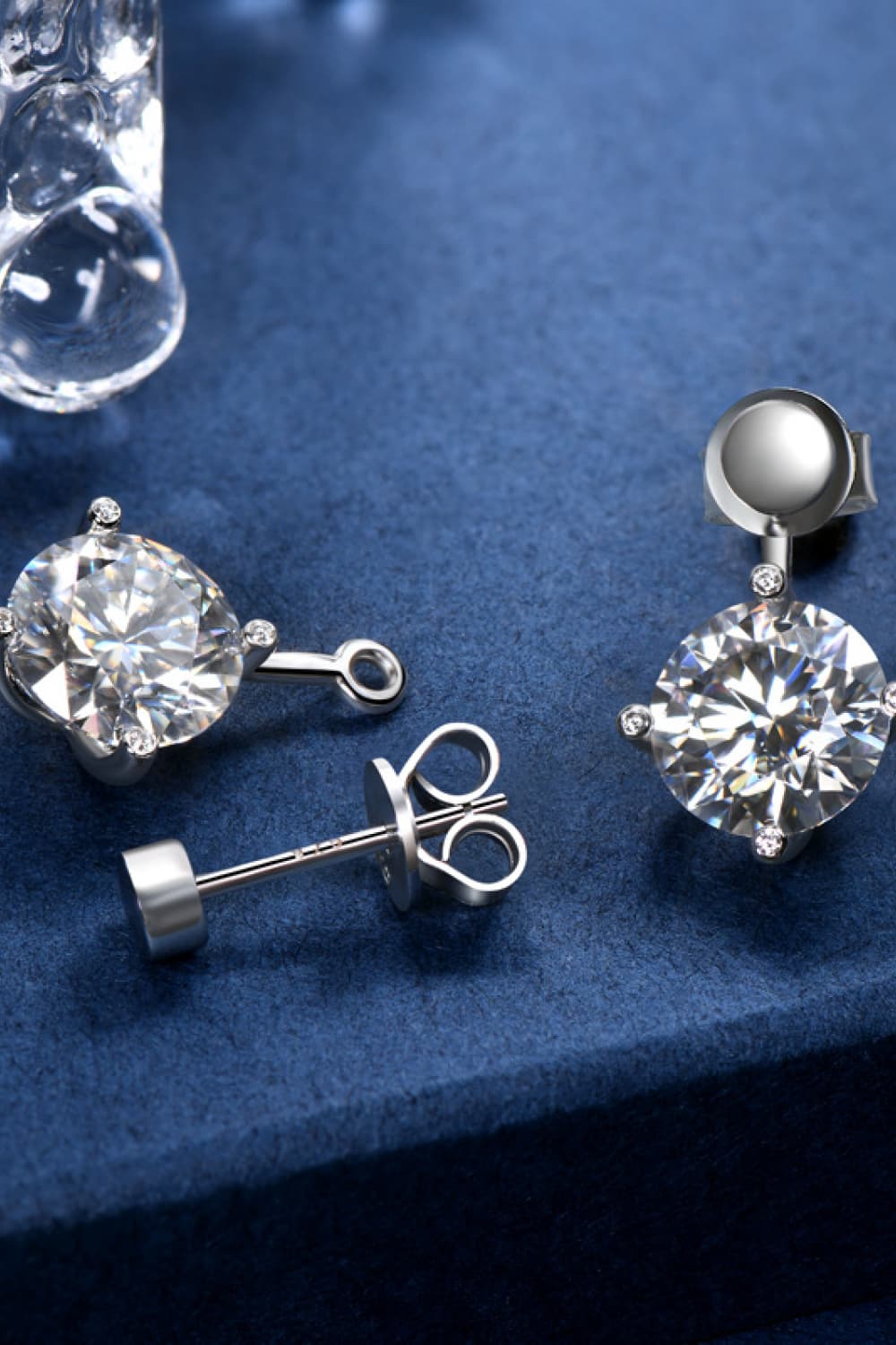 4 Carat Moissanite Drop Earrings - Carbone's Marketplace