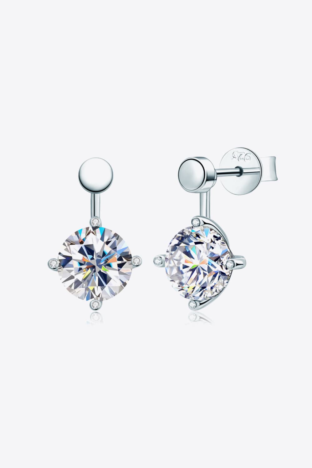 4 Carat Moissanite Drop Earrings - Carbone's Marketplace