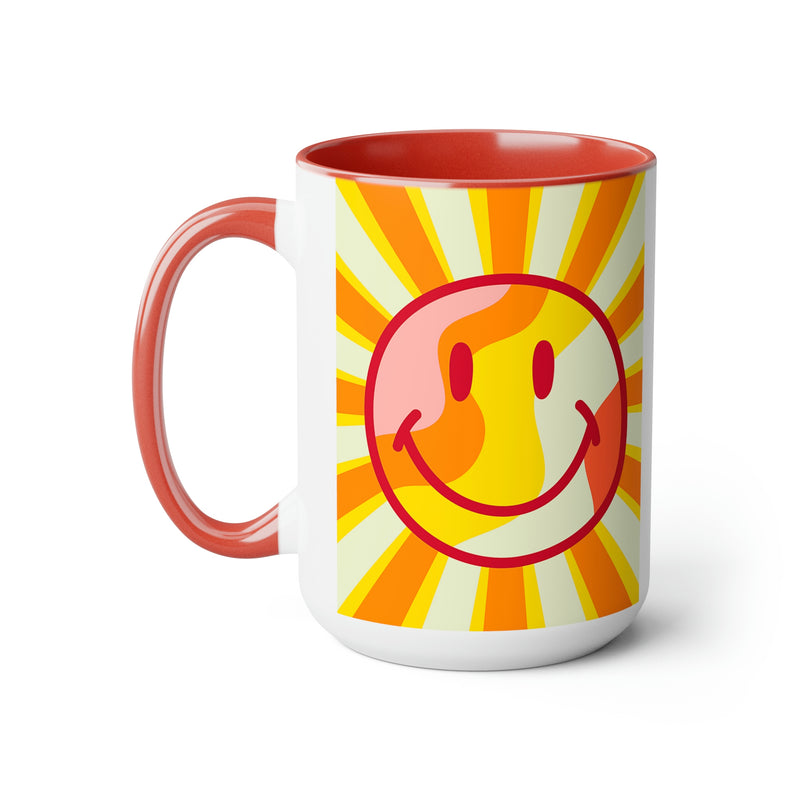 Sunshine Smiley Face Mugs, Sunshine Mug, Smily Face Mug