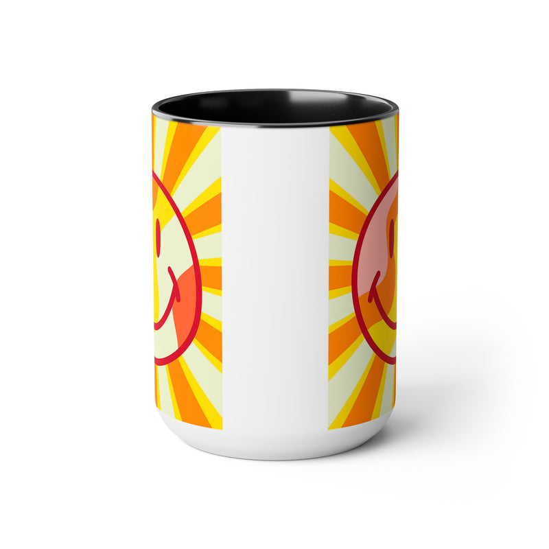 Sunshine Smiley Face Mugs, Sunshine Mug, Smily Face Mug