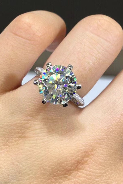 5 Carat Moissanite 6-Prong Ring - Carbone's Marketplace