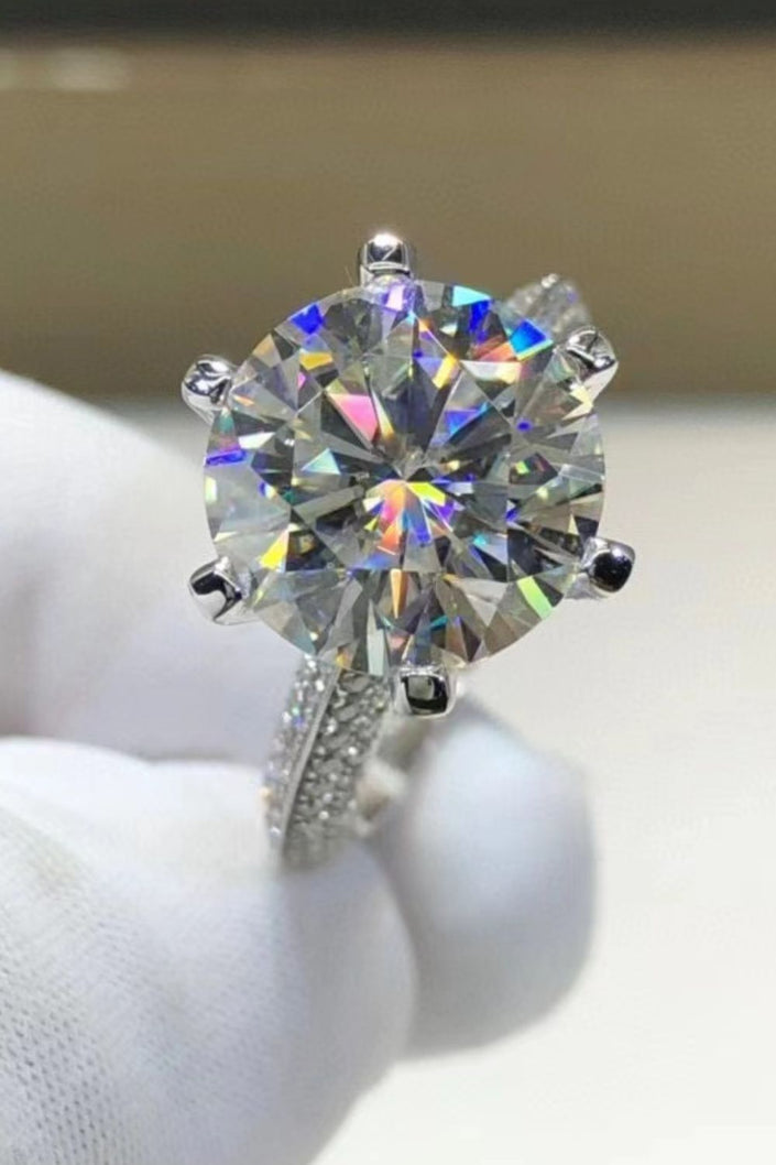 5 Carat Moissanite 6-Prong Ring - Carbone's Marketplace