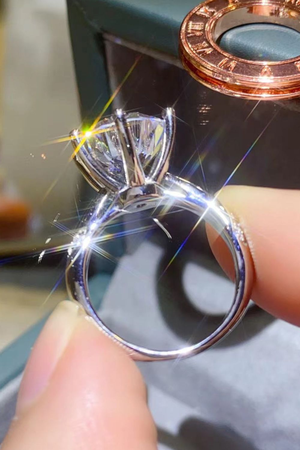 5 Carat Moissanite 6-Prong Ring - Carbone's Marketplace