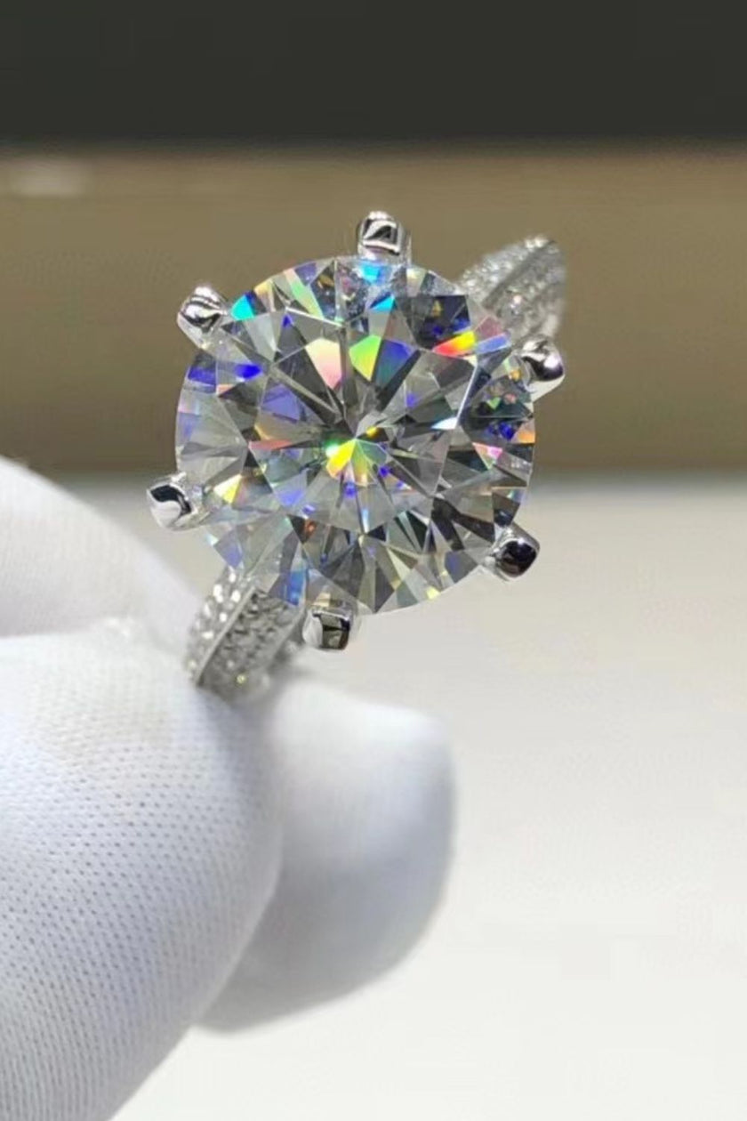 5 Carat Moissanite 6-Prong Ring - Carbone's Marketplace