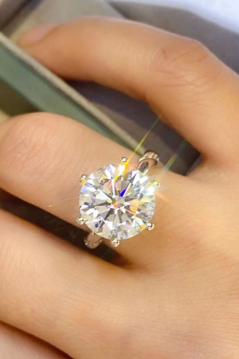 5 Carat Moissanite 6-Prong Ring - Carbone's Marketplace