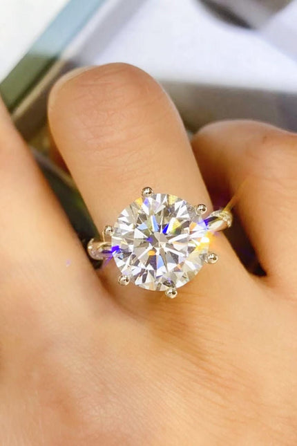 5 Carat Moissanite 6-Prong Ring - Carbone's Marketplace