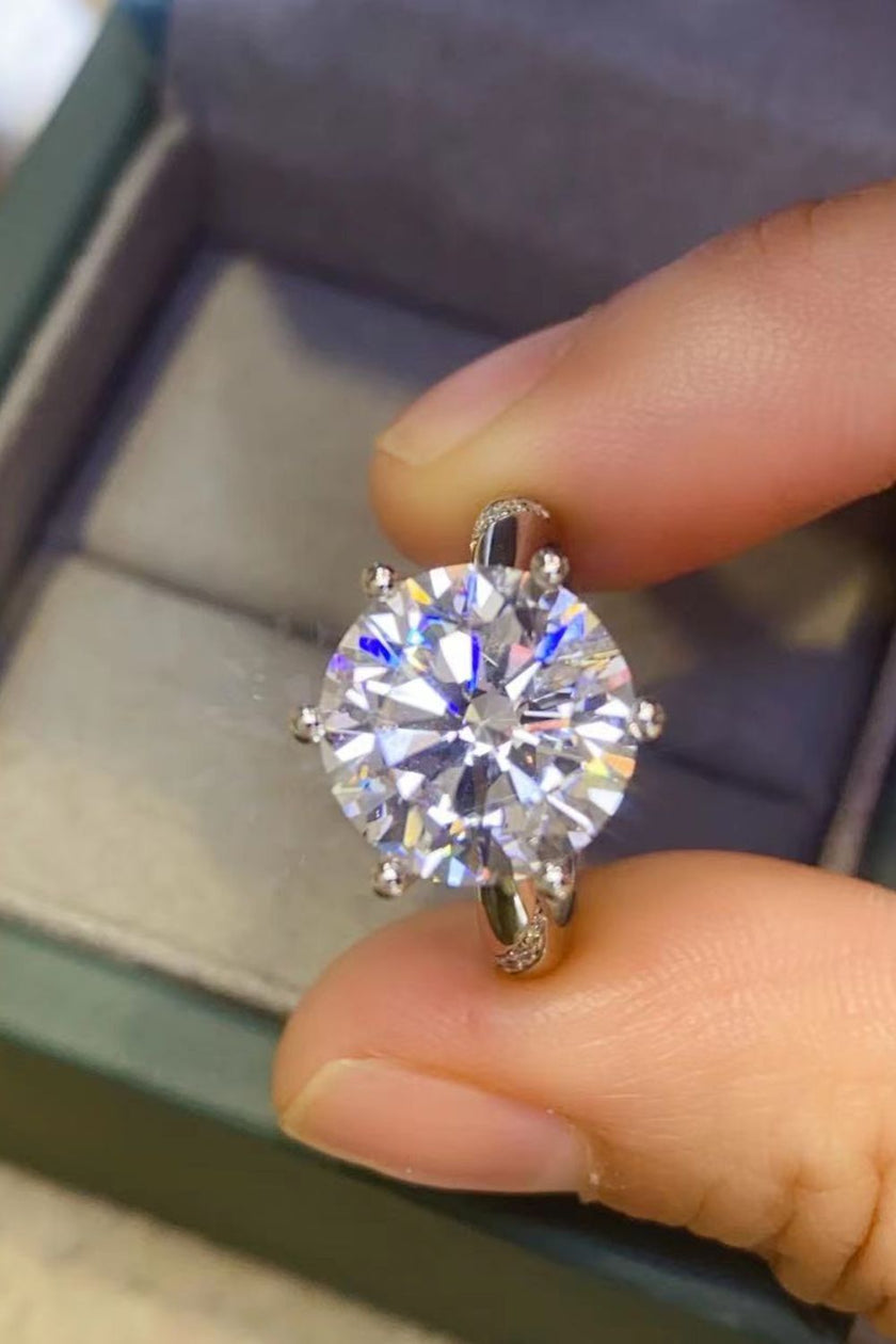 5 Carat Moissanite 6-Prong Ring - Carbone's Marketplace
