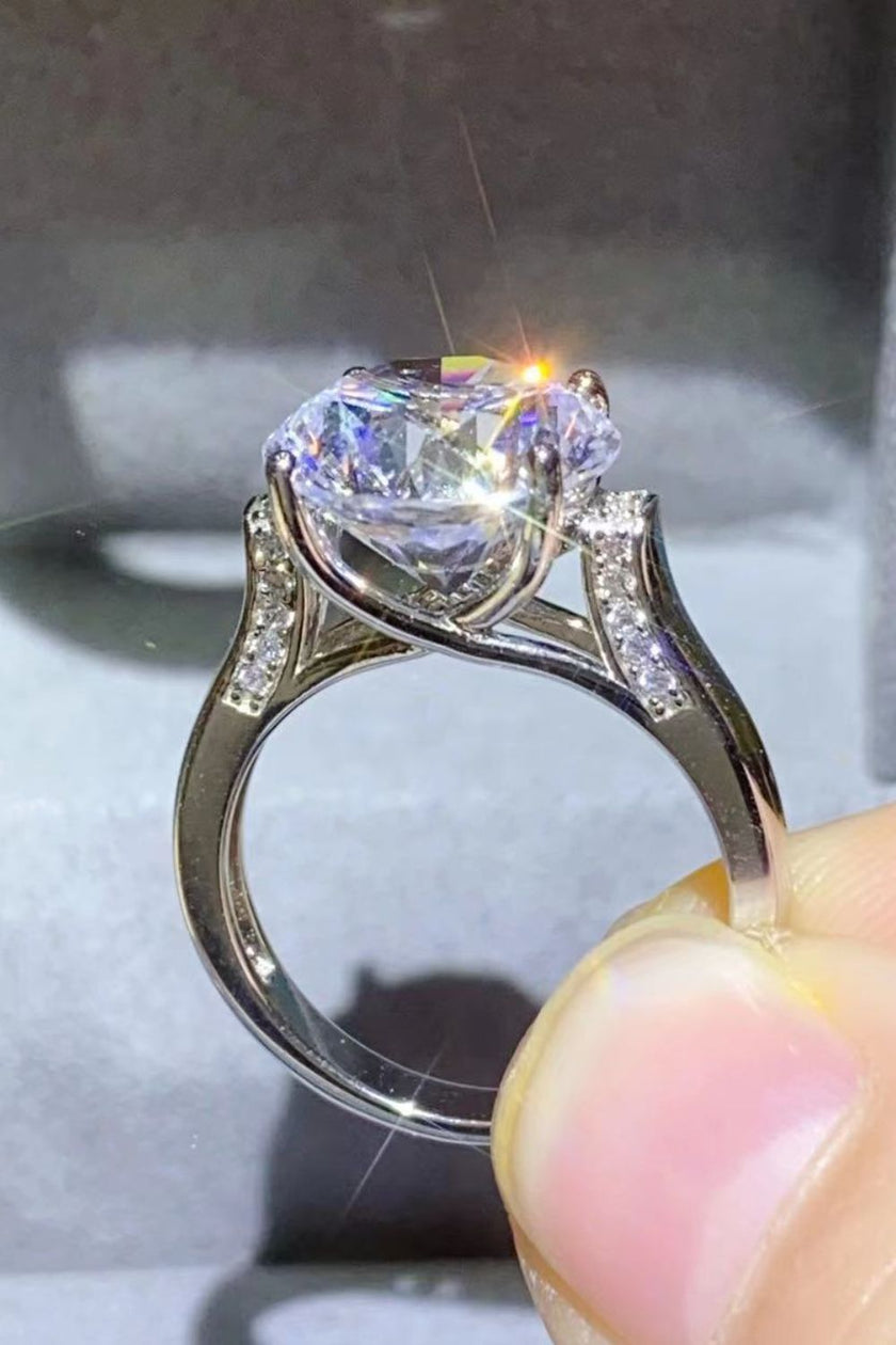 5 Carat Moissanite Platinum-Plated Ring - Carbone's Marketplace