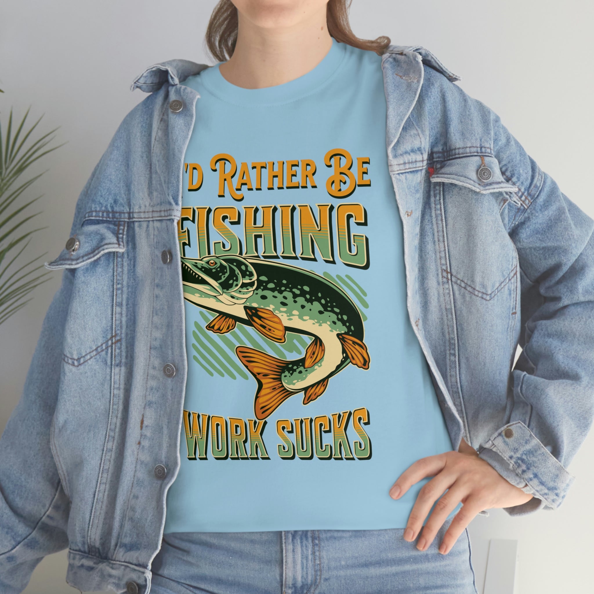 I'd Rather Be Fishing- Fun Shirt, Sport Shirt