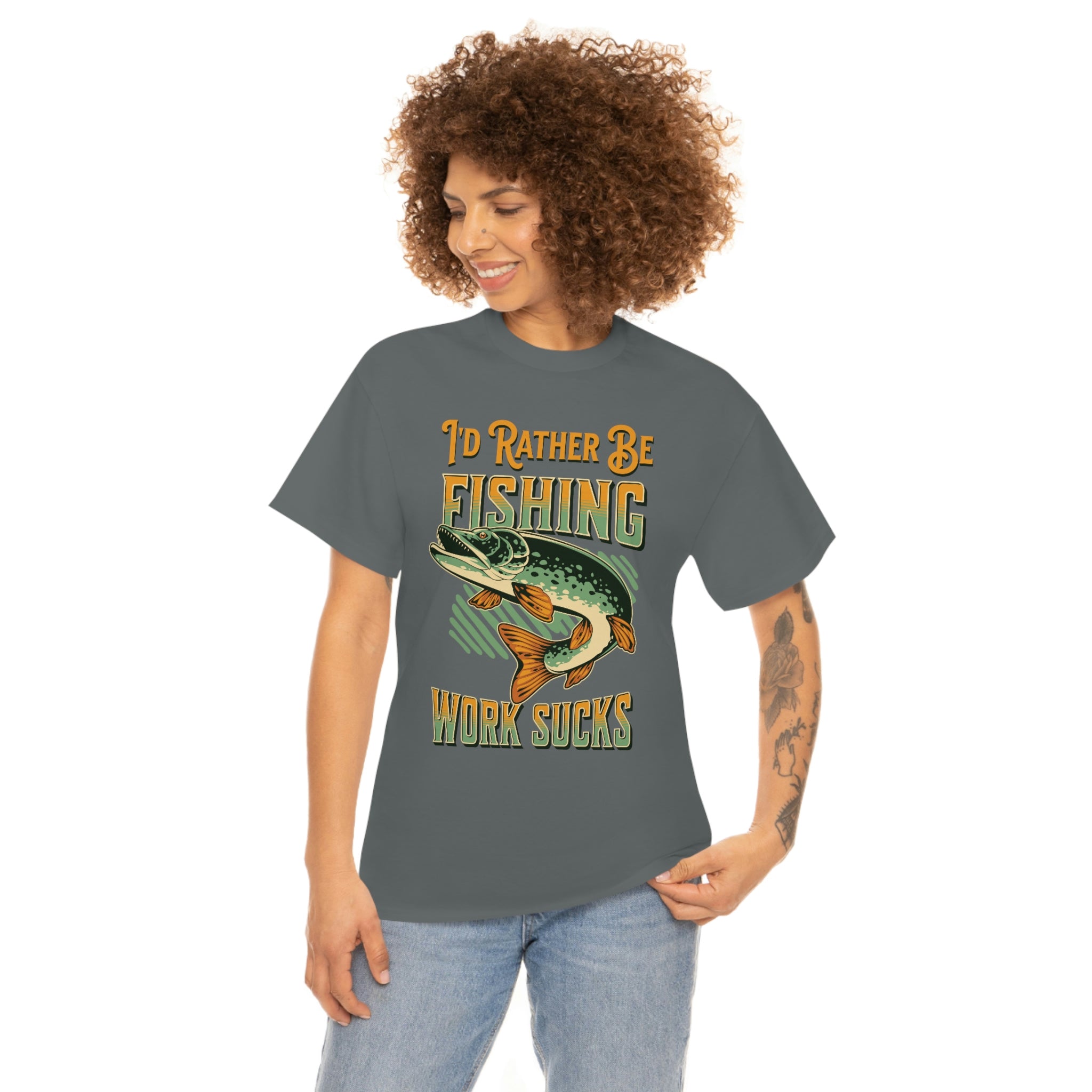 I'd Rather Be Fishing- Fun Shirt, Sport Shirt