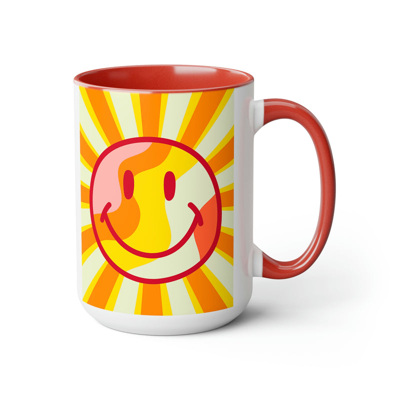 Sunshine Smiley Face Mugs, Sunshine Mug, Smily Face Mug