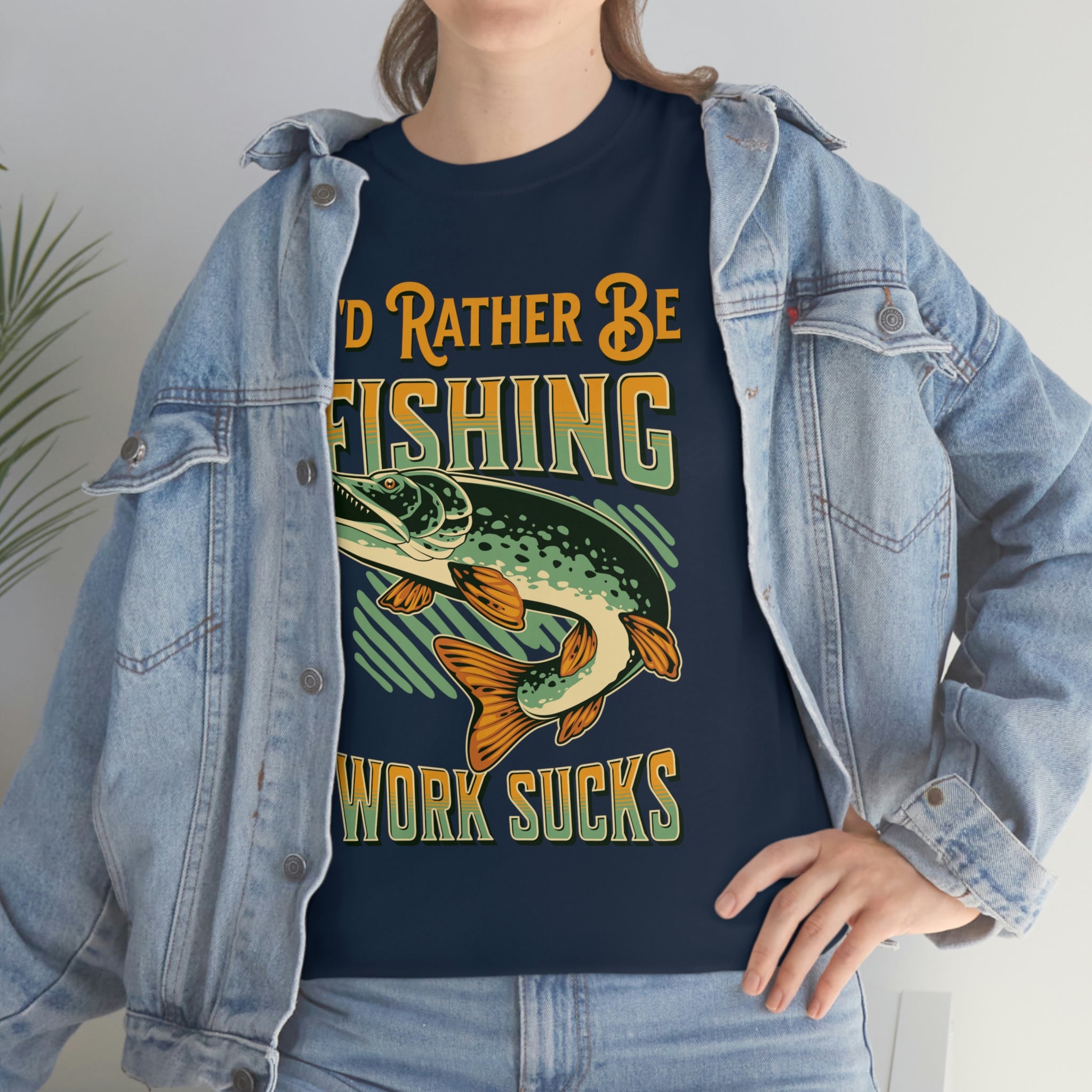 I'd Rather Be Fishing- Fun Shirt, Sport Shirt