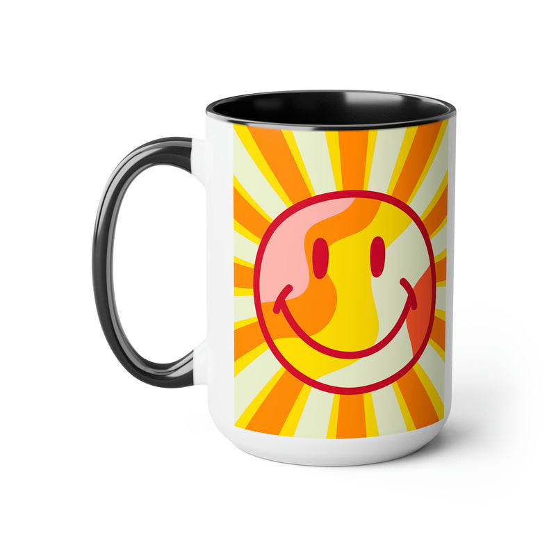 Sunshine Smiley Face Mugs, Sunshine Mug, Smily Face Mug