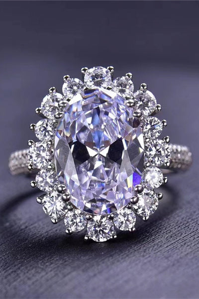 8 Carat Oval Moissanite Ring - Carbone's Marketplace