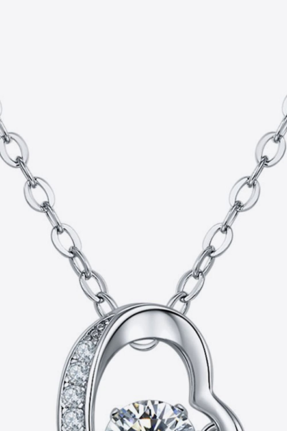 925 Sterling Silver Moissanite Pendant Necklace - Carbone's Marketplace