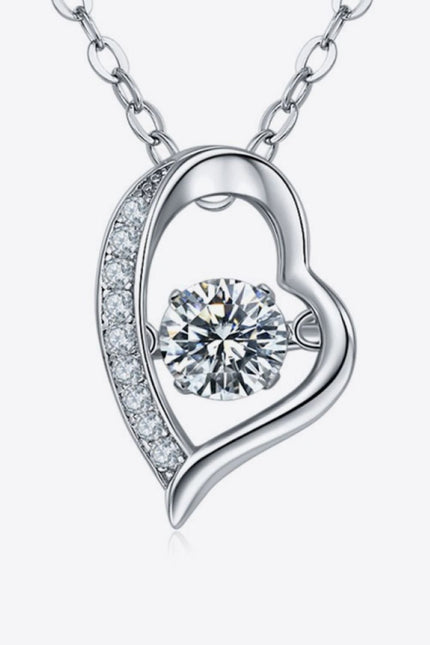 925 Sterling Silver Moissanite Pendant Necklace - Carbone's Marketplace