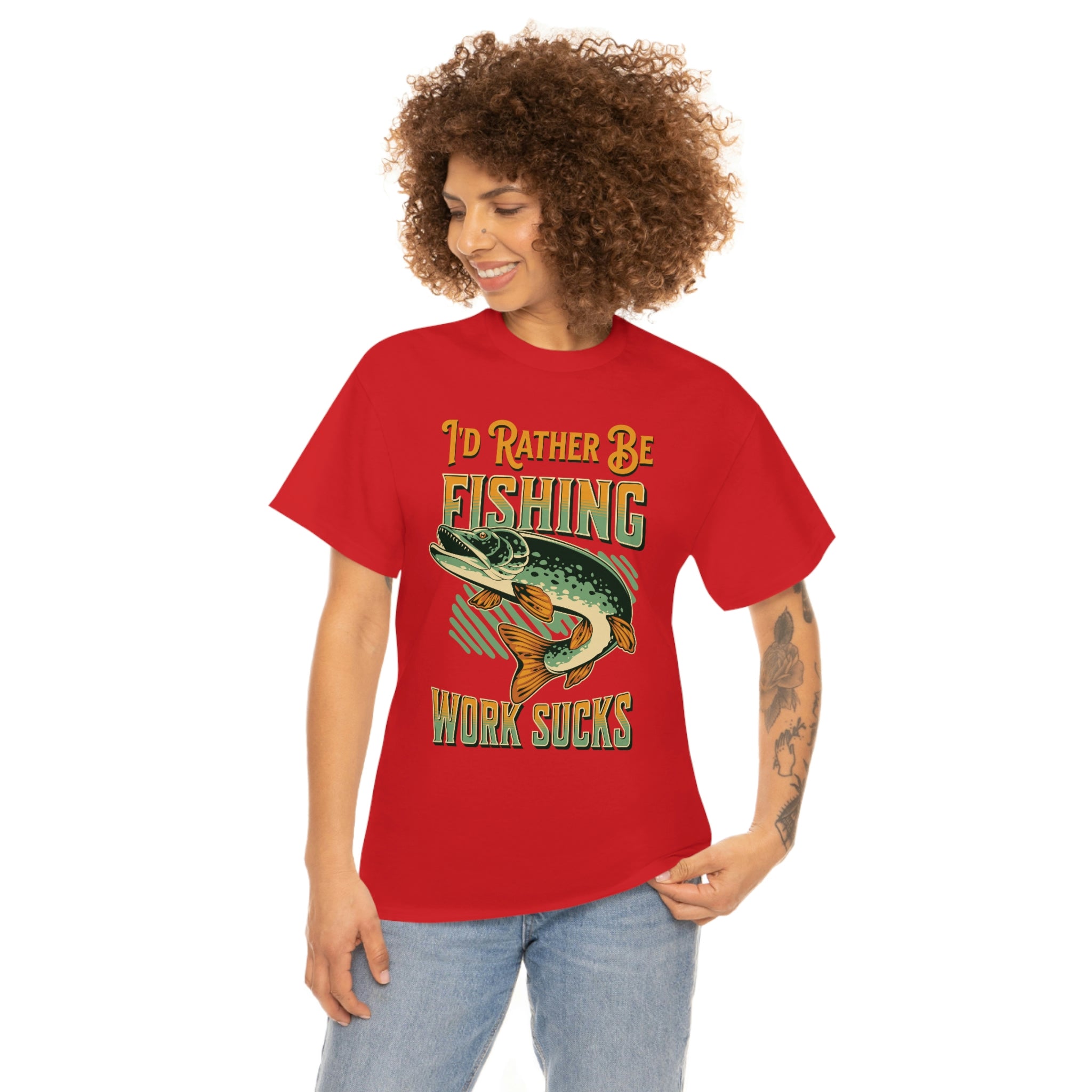 I'd Rather Be Fishing- Fun Shirt, Sport Shirt