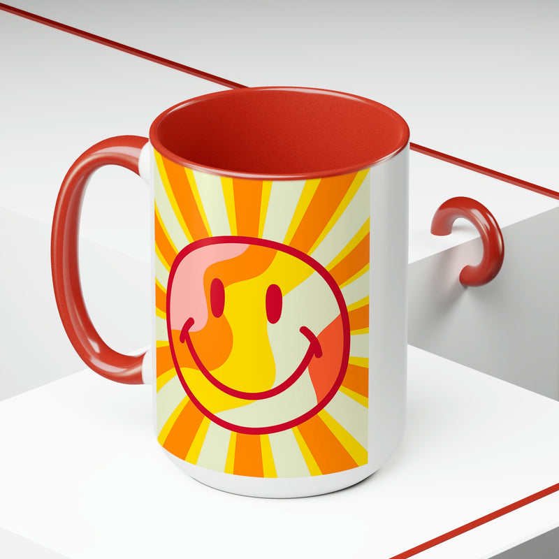 Sunshine Smiley Face Mugs, Sunshine Mug, Smily Face Mug