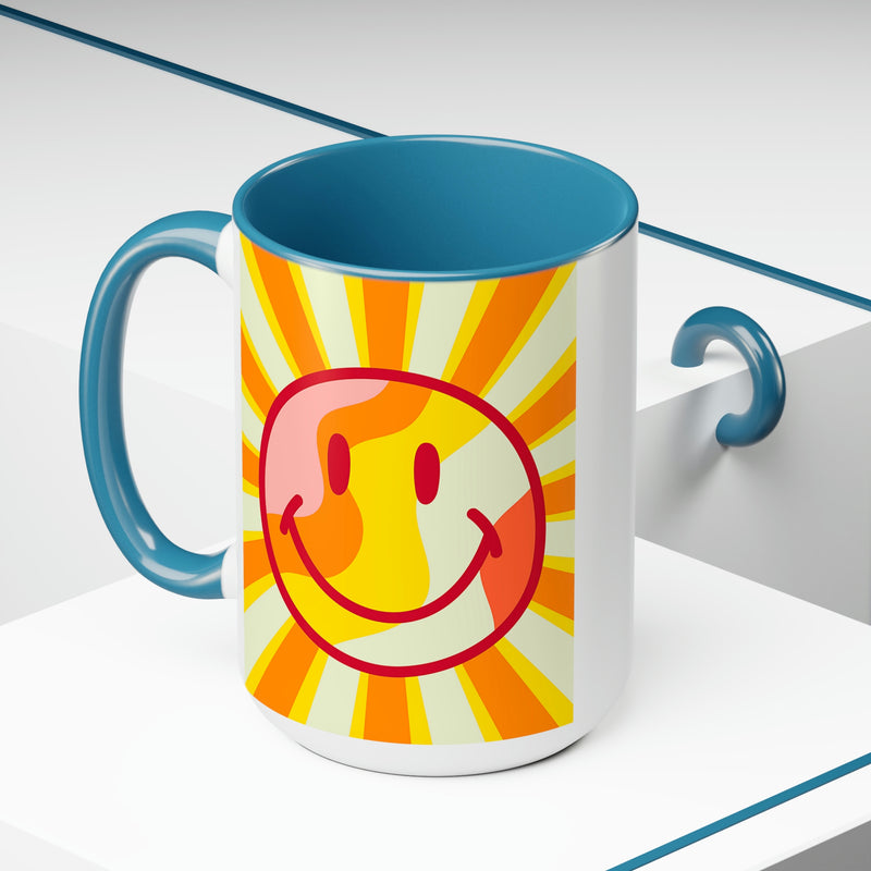 Sunshine Smiley Face Mugs, Sunshine Mug, Smily Face Mug