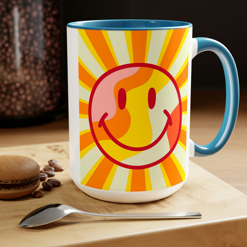 Sunshine Smiley Face Mugs, Sunshine Mug, Smily Face Mug