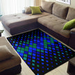 Abstract Blue Green Diamonds Area Rug - Carbone's Marketplace