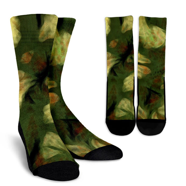 Abstract Camo Hidden Skulls Crew Socks - Carbone's Marketplace