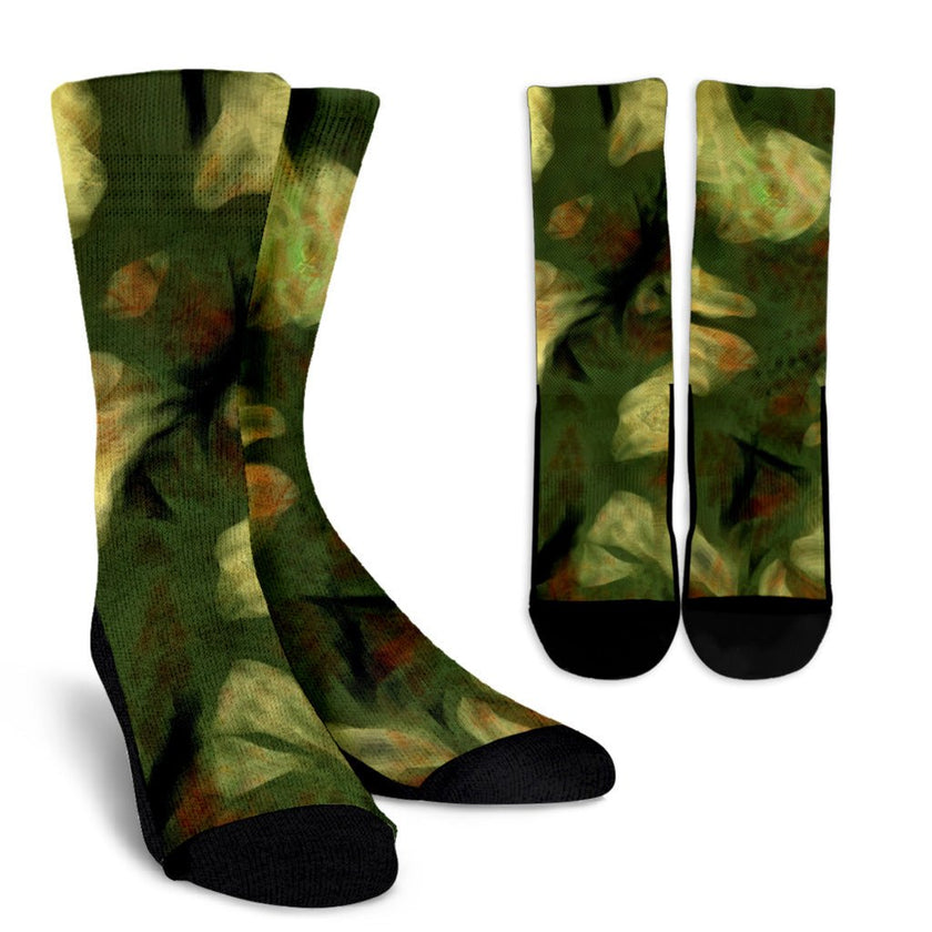 Abstract Camo Hidden Skulls Crew Socks - Carbone's Marketplace
