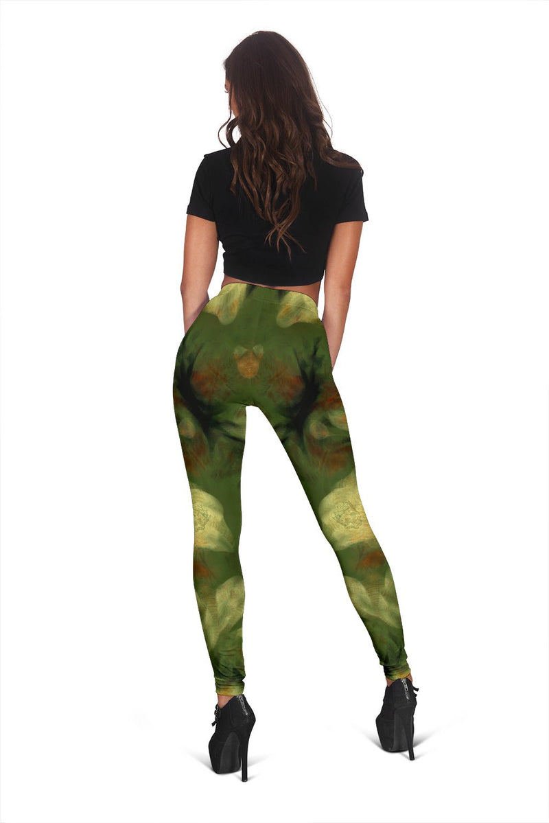 Abstract Camo Hidden Skulls Leggings - Carbone&