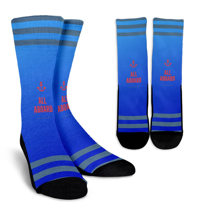 ALL ABOARD BLUE CREW SOCKS - Carbone&