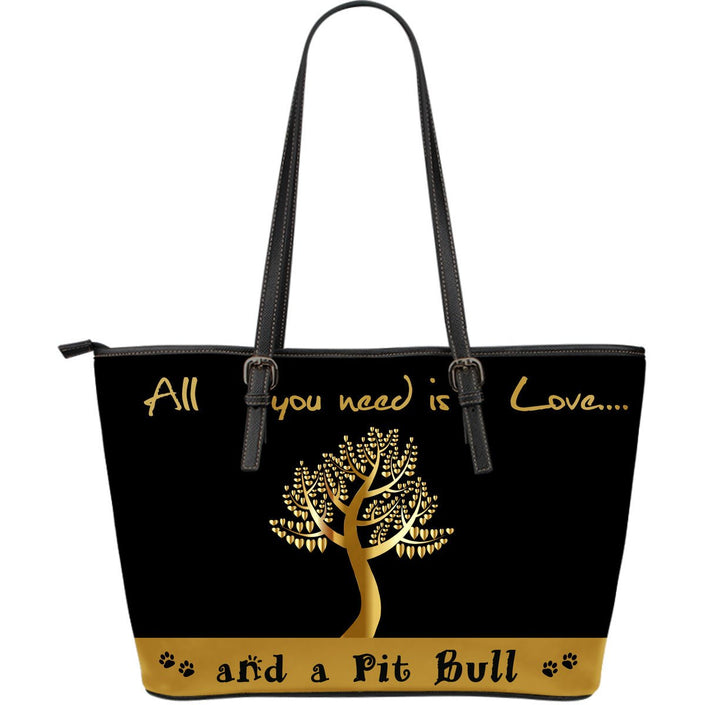 All You Need Is Love And A Pitbull Black & Gold - Carbone's Marketplace