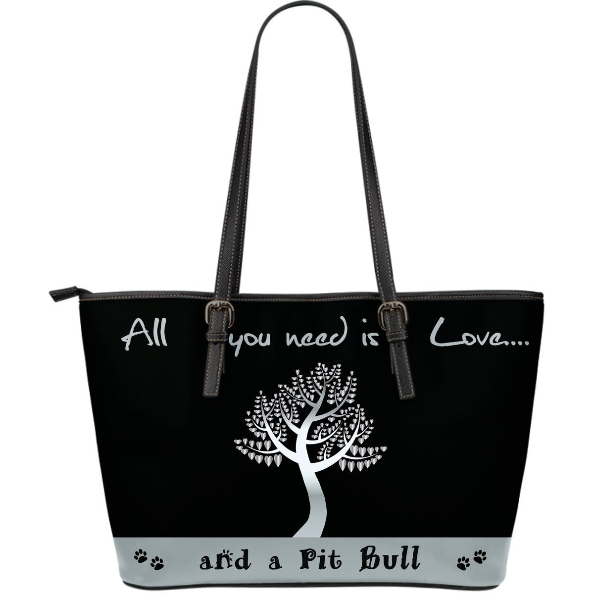 All You Need Is Love And A Pitbull Black & Silver - Carbone's Marketplace