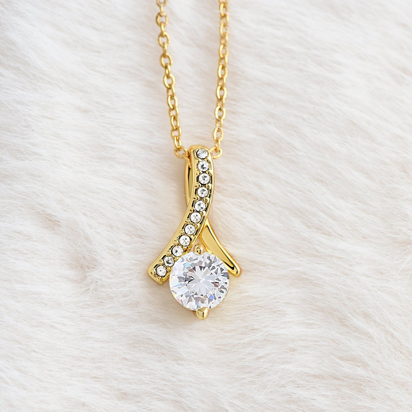 Alluring Beauty Necklace for Daughter White & Yellow Gold