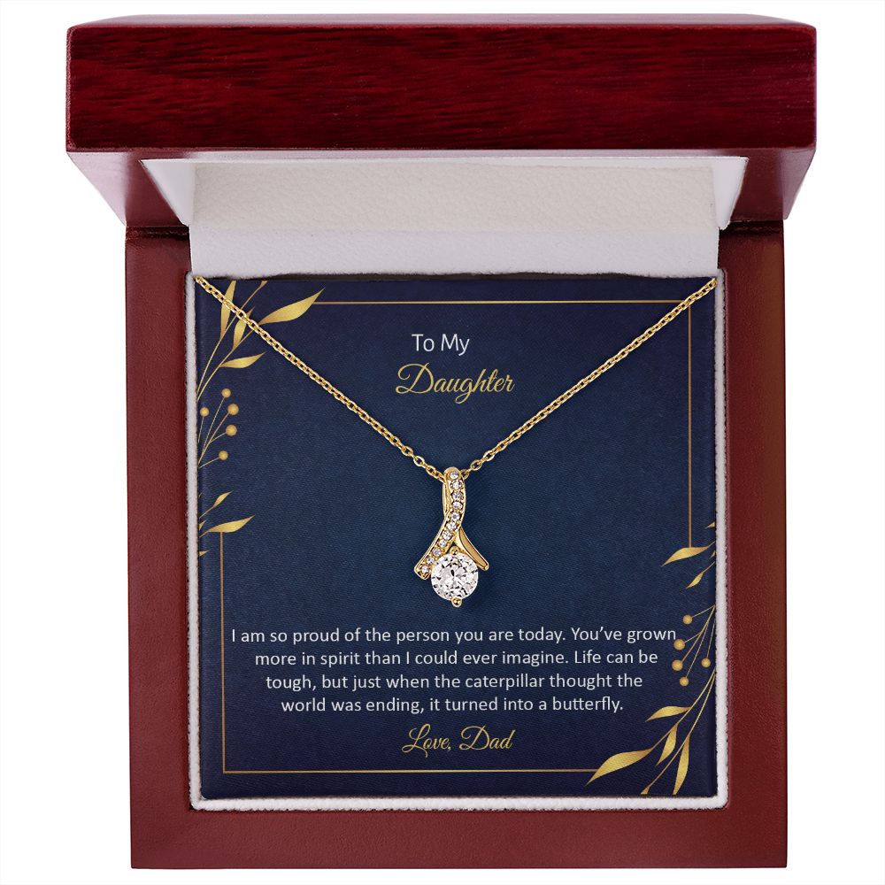 Alluring Beauty Necklace for Daughter White & Yellow Gold