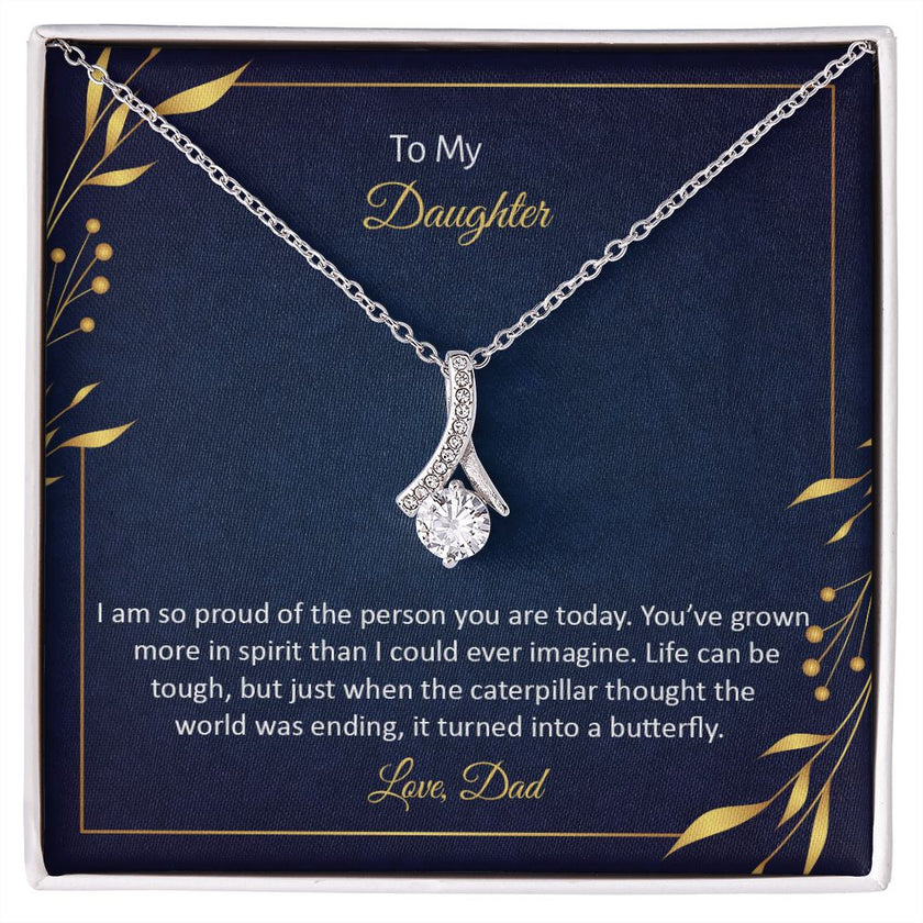 Alluring Beauty Necklace for Daughter White & Yellow Gold