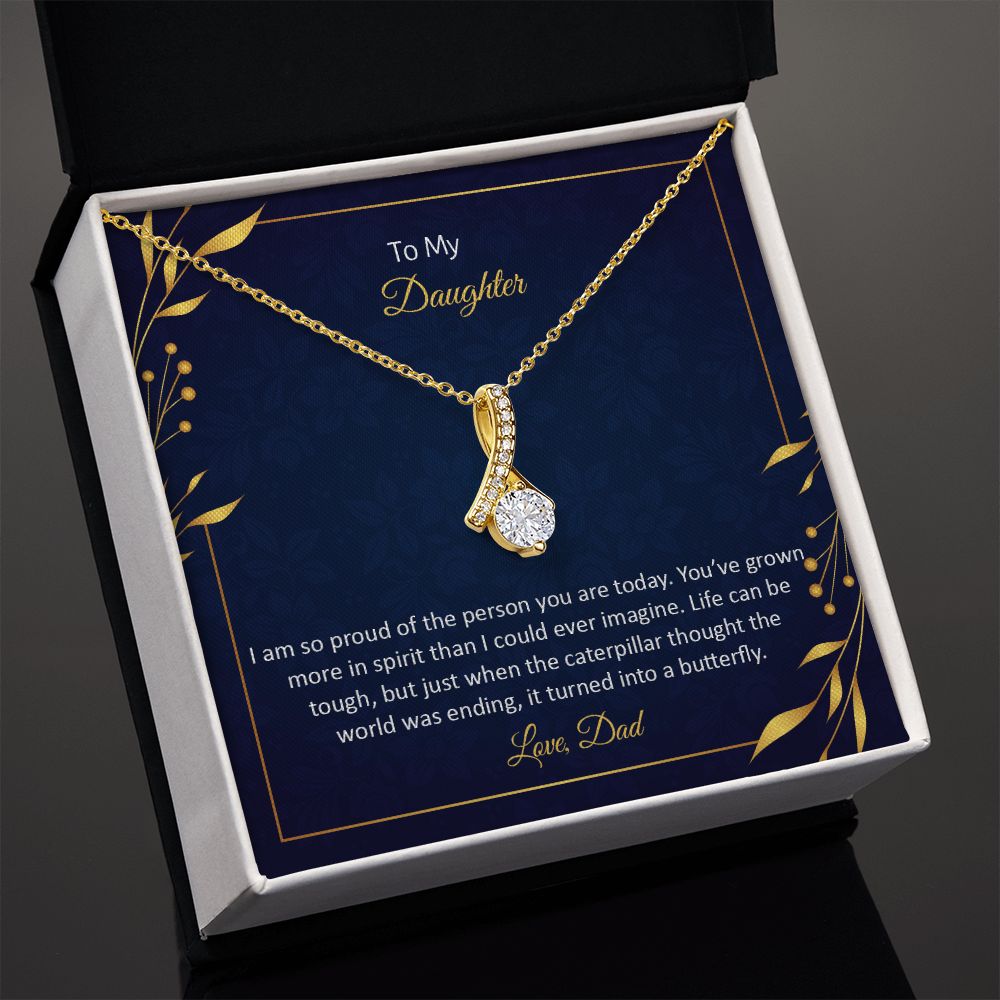 Alluring Beauty Necklace for Daughter White & Yellow Gold