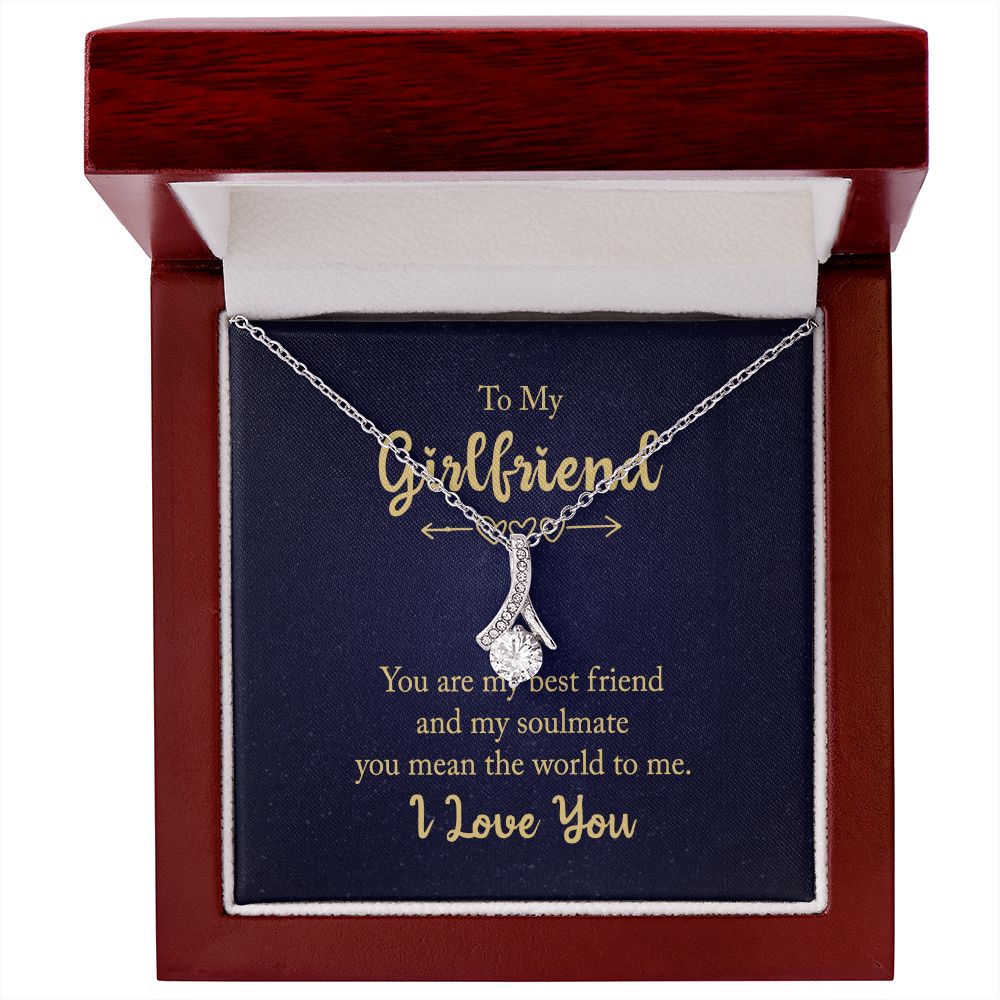 Alluring Beauty Necklace for Girlfriend - White & Yellow Gold