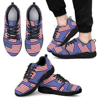 AMERICA'S PRIDE! AMERICA'S FLAGSHOE - Men's Athletic Sneakers (blue bg) - Carbone's Marketplace