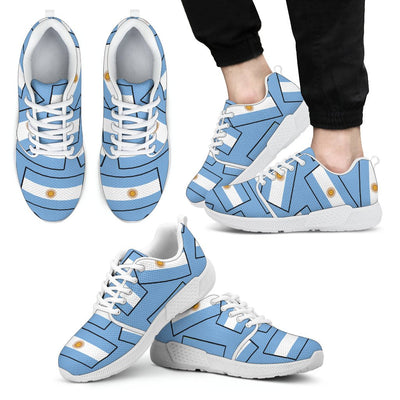 ARGENTINA'S PRIDE! Argentina's FLAGSHOE - Men's Athletic Sneaker (light blue bg - white lace) - Carbone's Marketplace