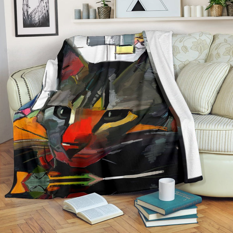 Art Cat II Blanket - Carbone&