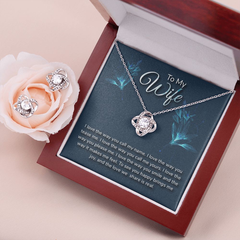 Love Knot Earring & Necklace Set