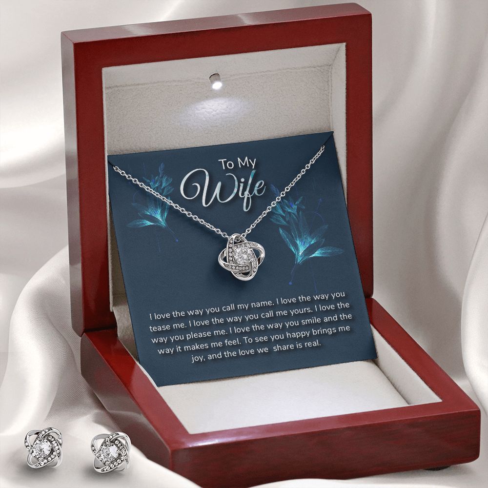 Love Knot Earring & Necklace Set