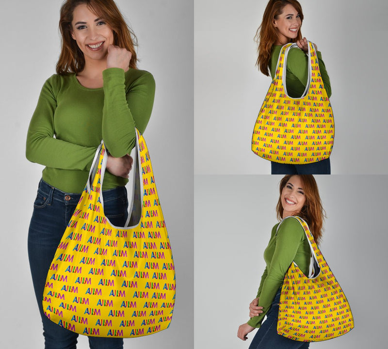 AUTISM (yellow background) Grocery Bags - Carbone&